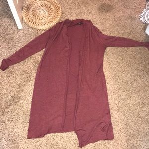 Red cardigan, forever 21
